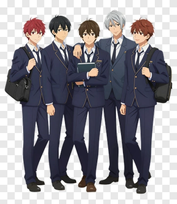 Group Of Students In School Uniforms PNG
