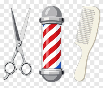 Barber Tools Including Scissors And Comb PNG