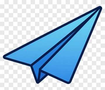 Blue Paper Airplane PNG