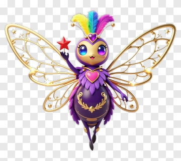 Cartoon Fairy Holding A Star PNG