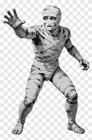 Cartoon Mummy Reaching Out PNG