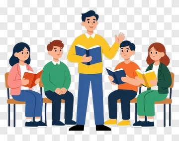 Teacher Leading A Classroom Discussion PNG