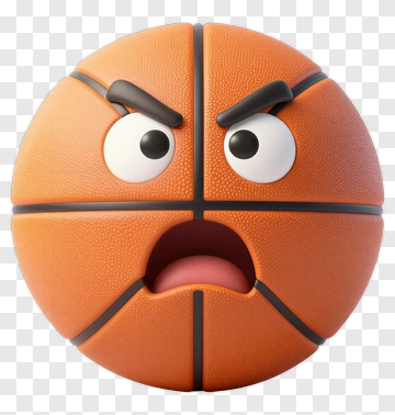 Angry Cartoon Basketball PNG