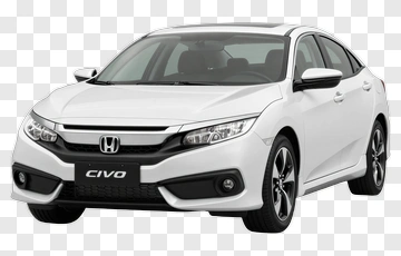 White Honda Civic Car PNG