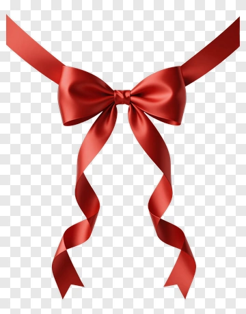 Red Ribbon Bow PNG