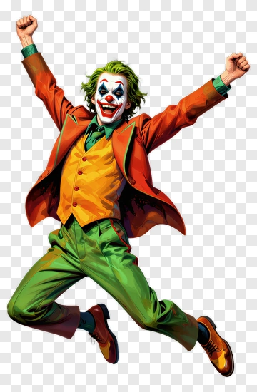 Joker Jumping With Excitement PNG