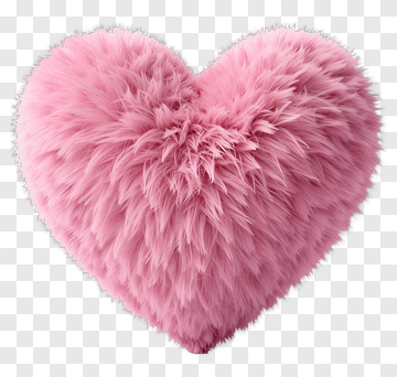 Fuzzy Pink Heart PNG