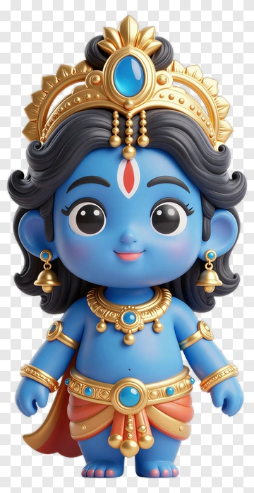 Cartoon Krishna Figure PNG