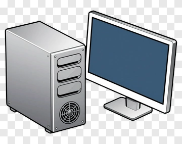 Computer Monitor And Tower PNG