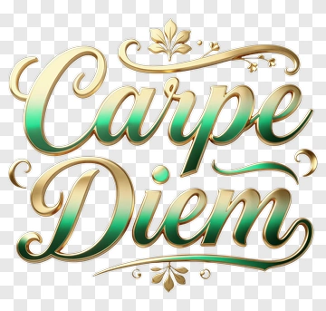 Carpe Diem Decorative Text PNG