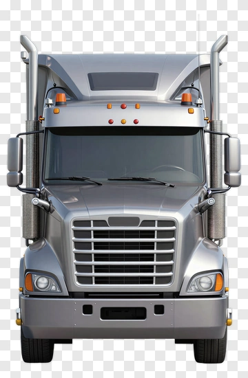 Silver Freight Truck PNG