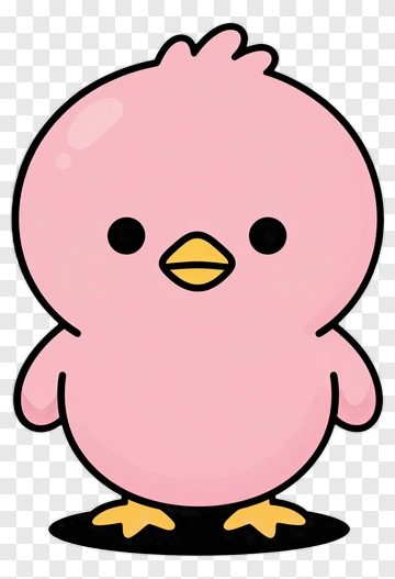 Cartoon Pink Chick PNG