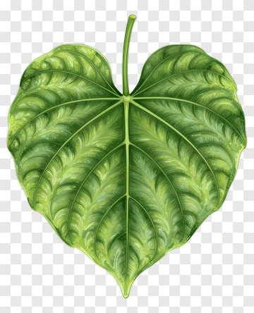 Detailed Green Leaf PNG