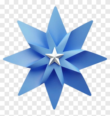 Blue Star Shape PNG