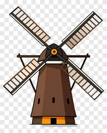 Cartoon Windmill PNG