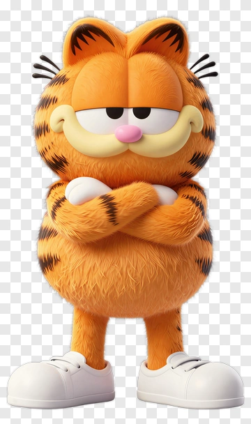 Cartoon Cat With Crossed Arms PNG
