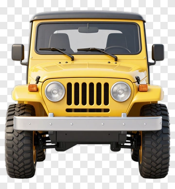 Yellow Suv Front View PNG