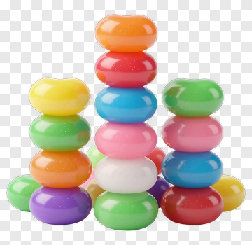 Colorful Stacked Jelly Beans PNG