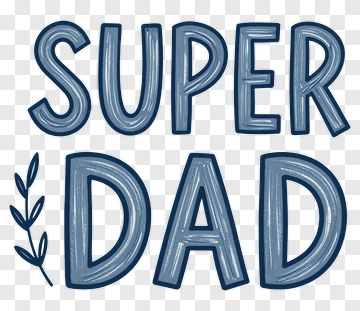 Super Dad Text Design PNG