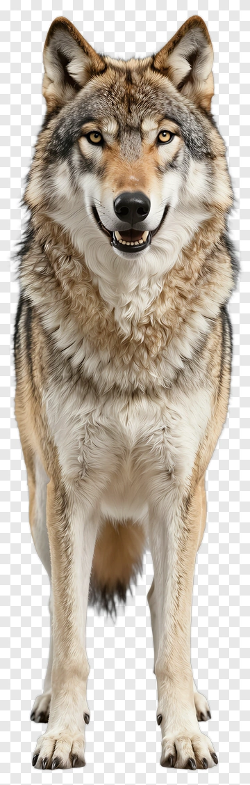 Realistic Wolf Portrait PNG