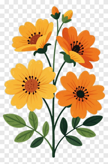 Colorful Flower Bouquet PNG