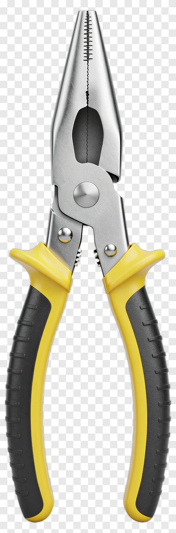 Pliers With Yellow And Black Handles PNG