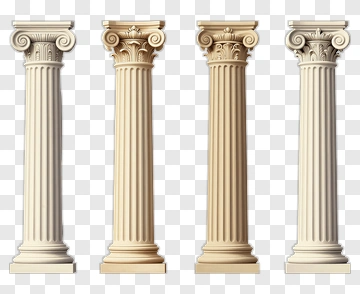 Set Of Four Classical Columns PNG