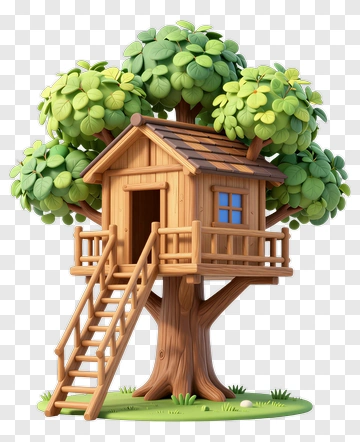 Tree House In A Green Tree PNG