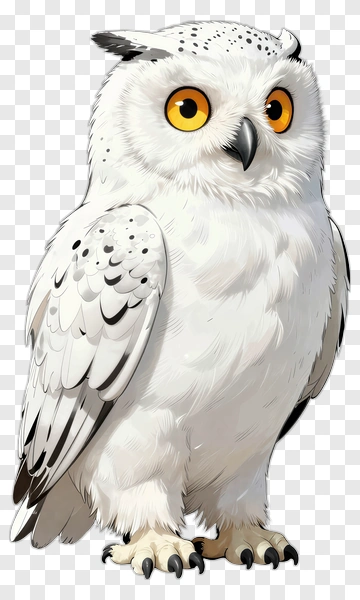 Cartoon Snowy Owl PNG