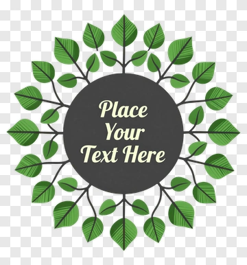 Leafy Frame For Custom Text PNG