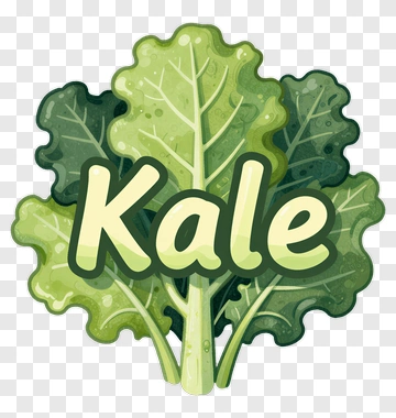 Kale Leaves With Text PNG