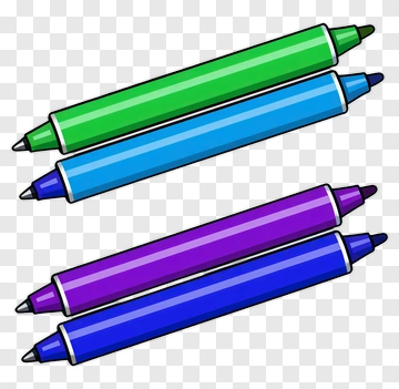 Colorful Markers In Various Shades PNG