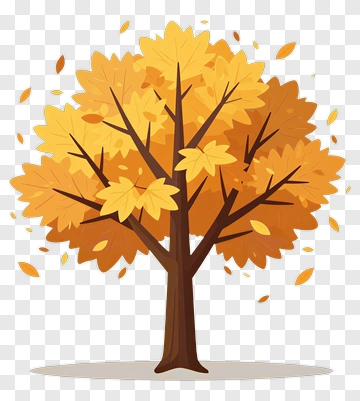 Colorful Tree With Autumn Leaves PNG