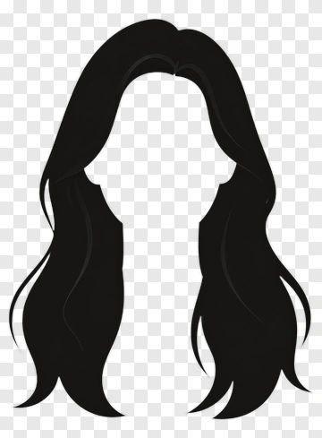 Long Black Hair PNG