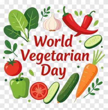 World Vegetarian Day With Vegetables And Text PNG