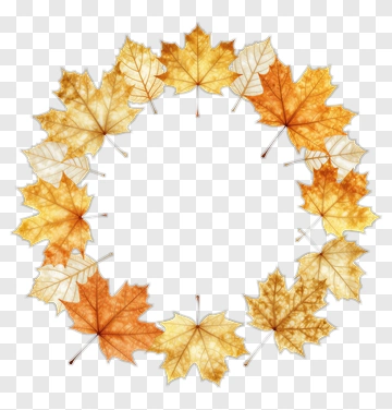 Autumn Leaf Wreath PNG