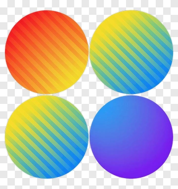 Colorful Gradient Circles PNG