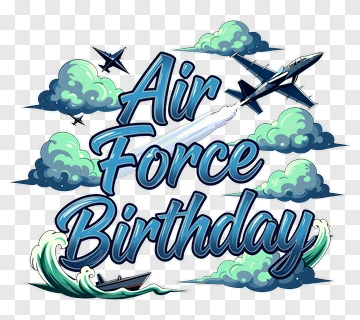 Air Force Birthday Celebration Design PNG