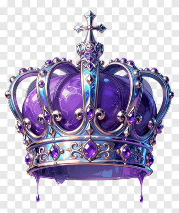 Purple Crown With Jewels PNG