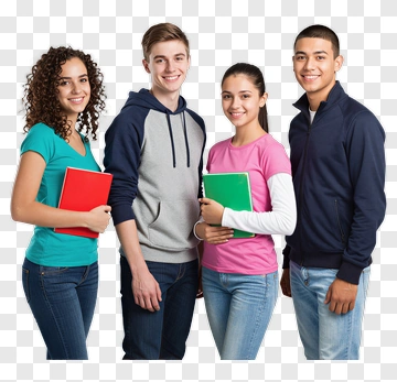 Group Of Students Holding Books PNG