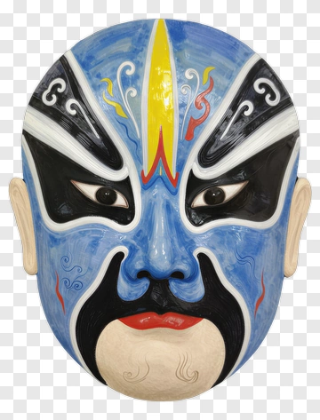 Colorful Chinese Opera Mask PNG