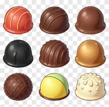 Assorted Chocolate Truffles PNG