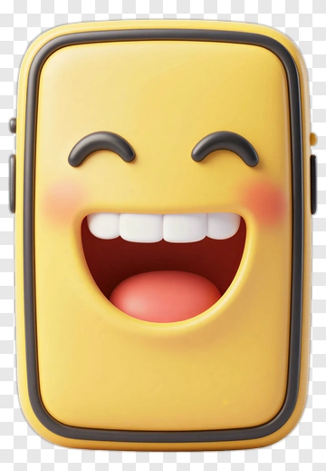 Cartoon Smiling Face Emoji PNG