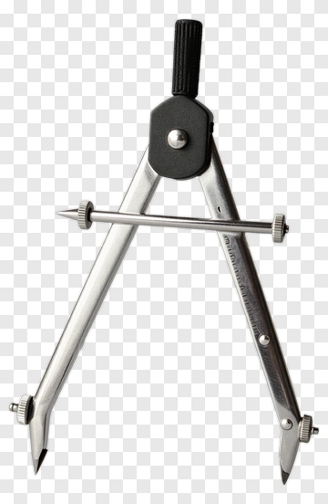 Metal Compass Tool For Drawing Circles PNG