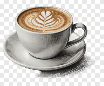 Coffee Cup With Latte Art PNG