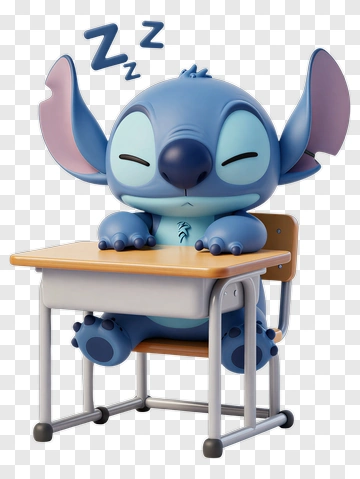 Cartoon Character Sleeping At A Desk PNG