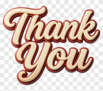 3D Thank You Text PNG