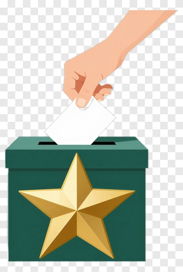 Hand Inserting Ballot Into Voting Box PNG