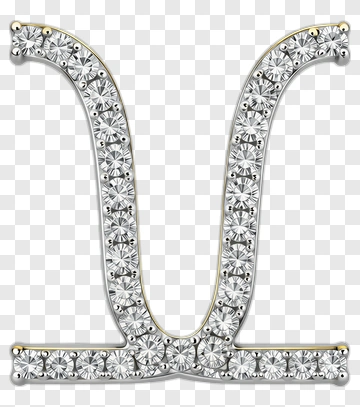 Diamond Letter V Decoration PNG