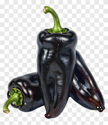 Black Bell Peppers PNG